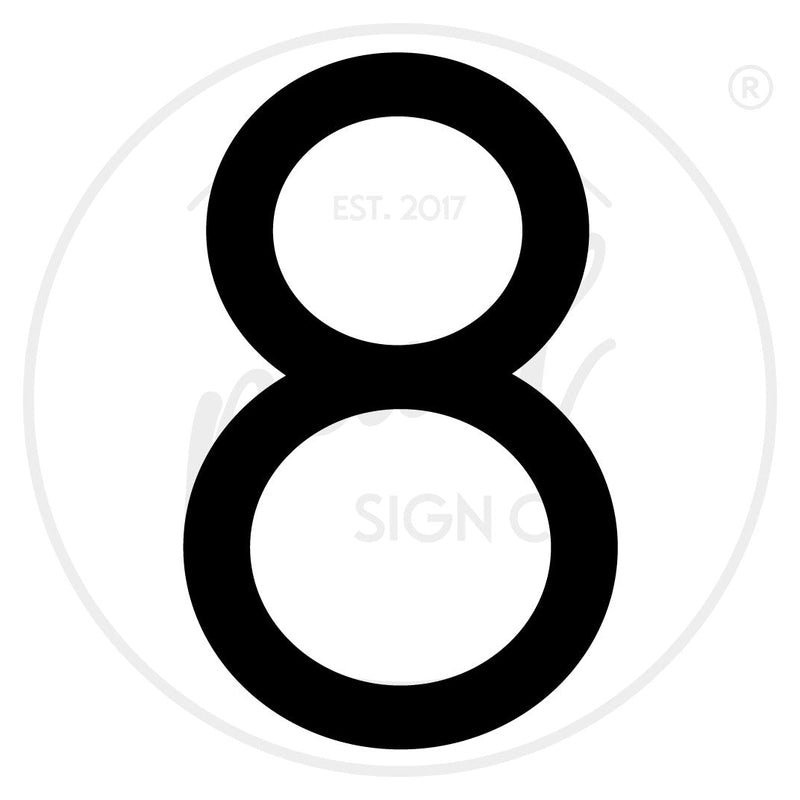 Steel Clean Modern House Numbers - Medium