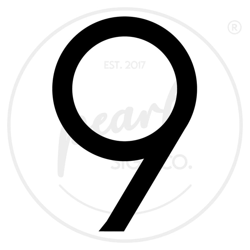 Steel Clean Modern House Numbers - Medium