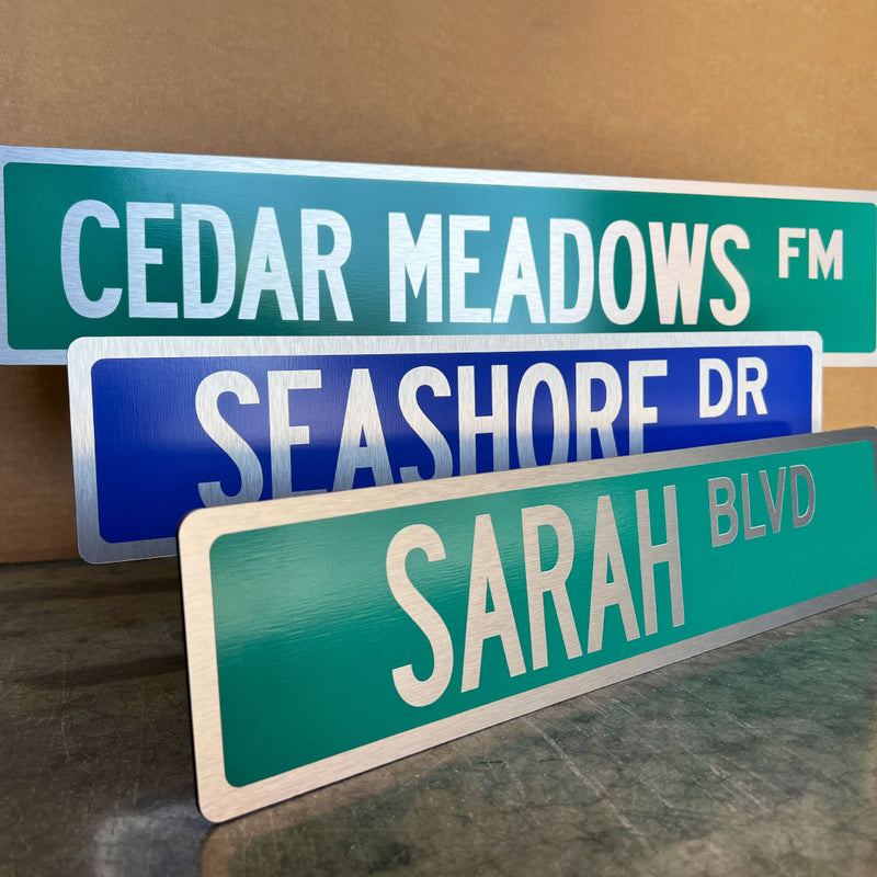 Custom Street Name Sign - Horizontal Layout