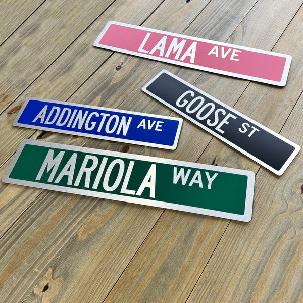 Custom Street Name Sign - Horizontal Layout