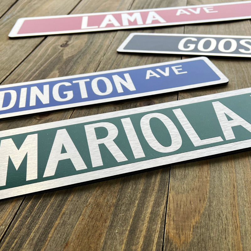 Custom Street Name Sign - Horizontal Layout