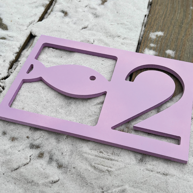 Coastal Themed House Number Sign