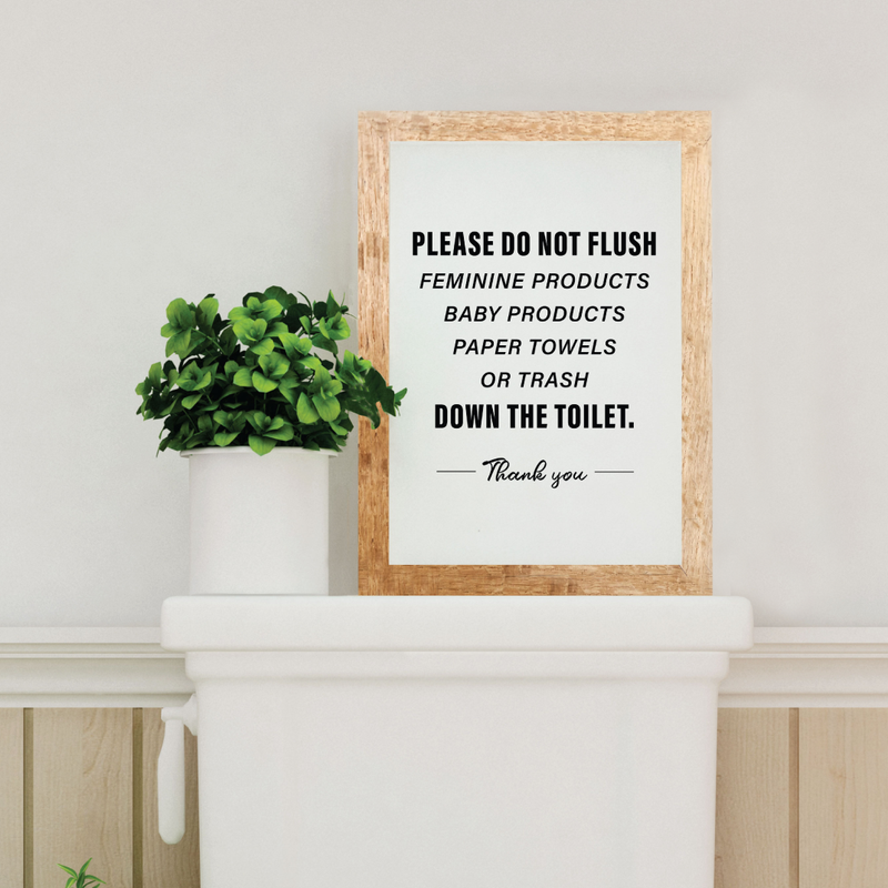 Funny Wood Signs - Bathroom & Laundry Humor