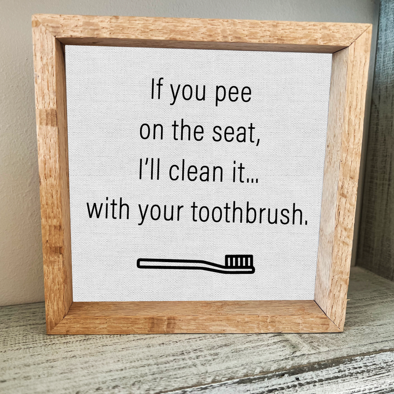 Funny Wood Signs - Bathroom & Laundry Humor