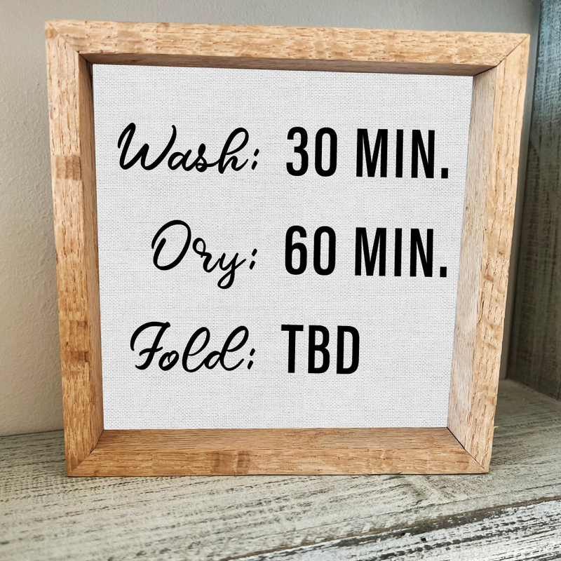 Funny Wood Signs - Bathroom & Laundry Humor