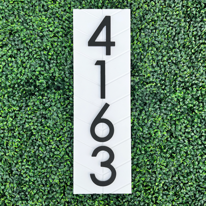 House Address Sign - Vertical Layout