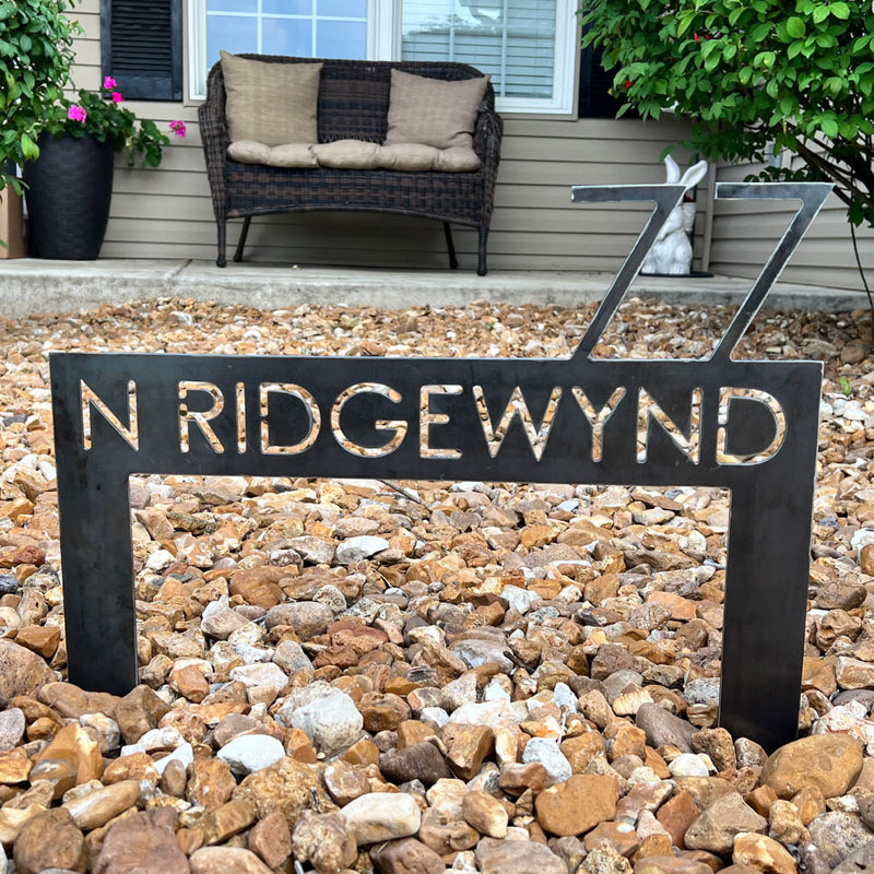 Metal Address Sign for Home