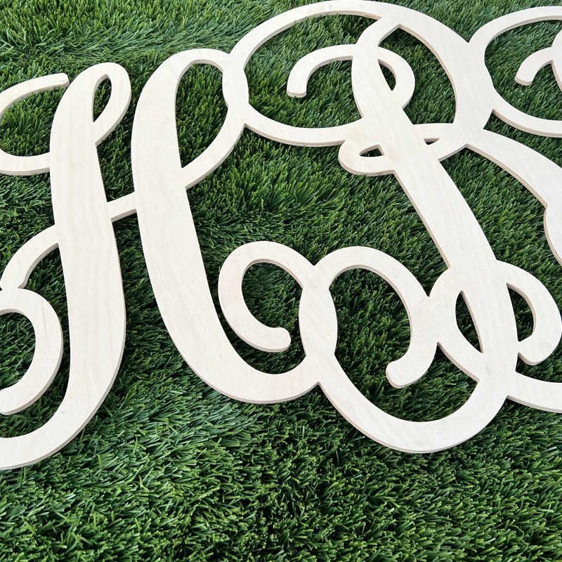 Personalized Monogram Wood Sign