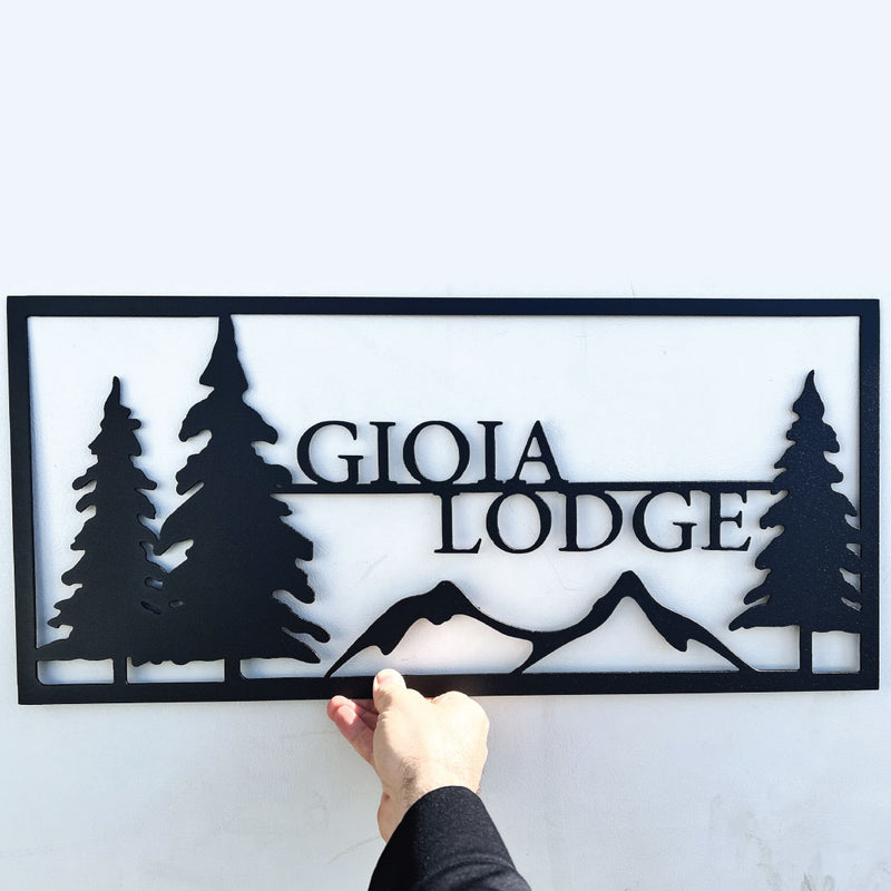 Nature Themed Metal Name Sign