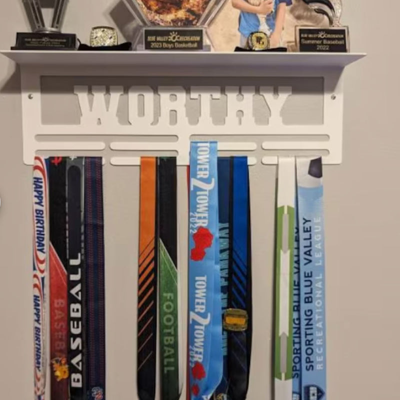 Custom Name Medal Hanger and Trophy Shelf