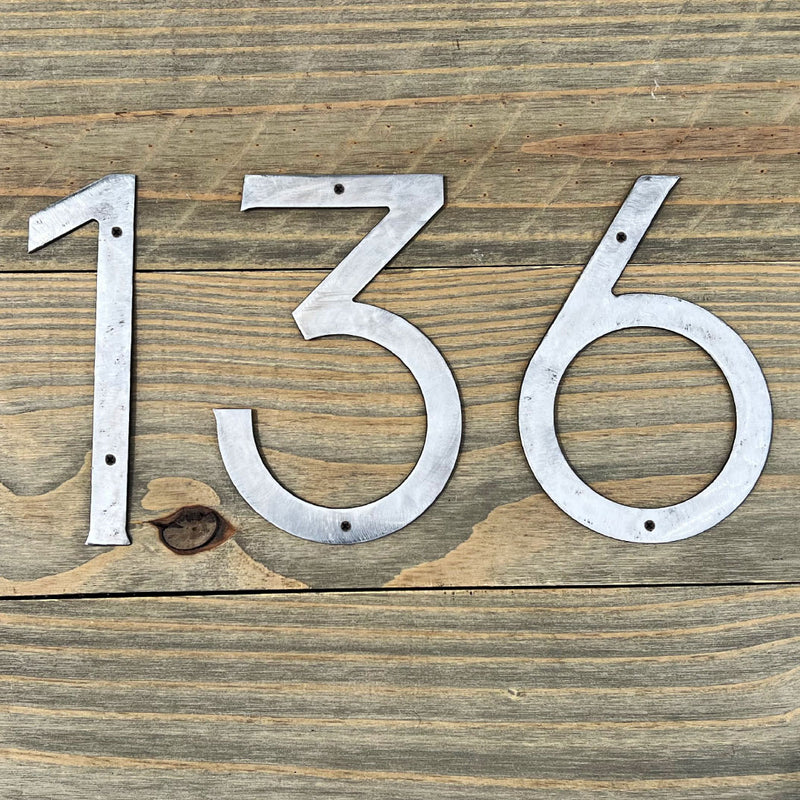 Steel Clean Modern House Numbers - Medium