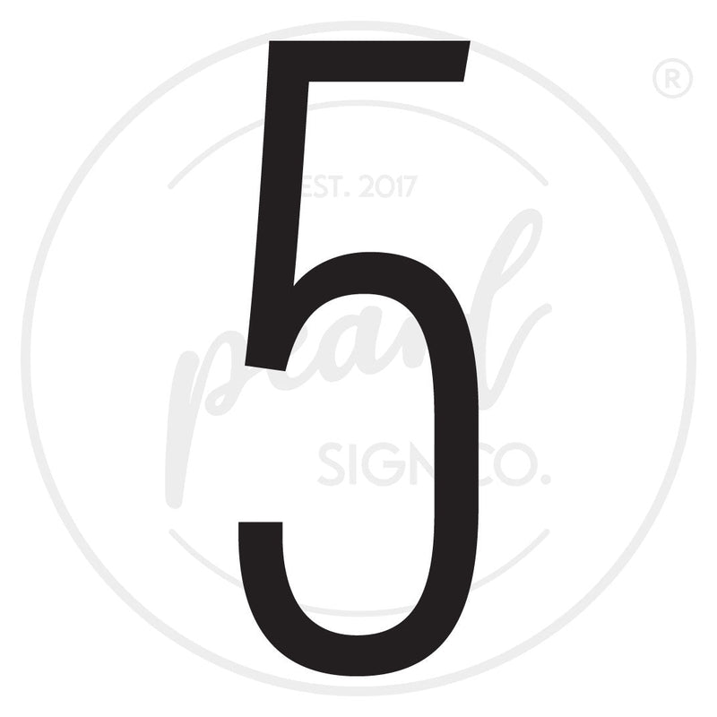 Thin Modern House Numbers - Medium