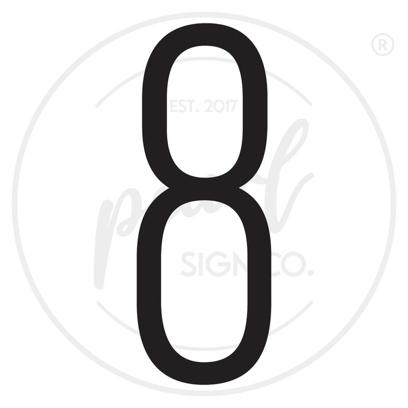 Steel Thin House Numbers - Small