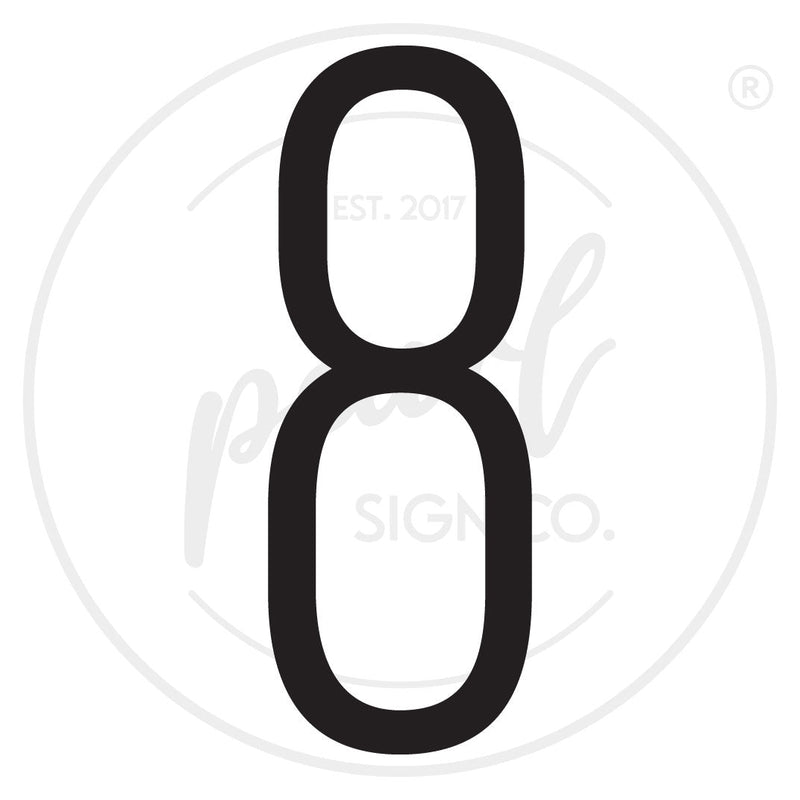 Thin Modern House Numbers - Medium