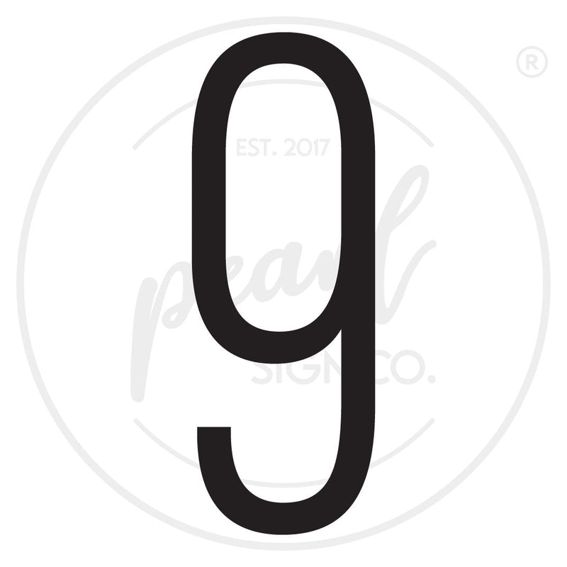 Thin Modern House Numbers - Medium