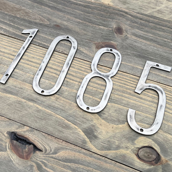 Steel Thin House Numbers - Medium