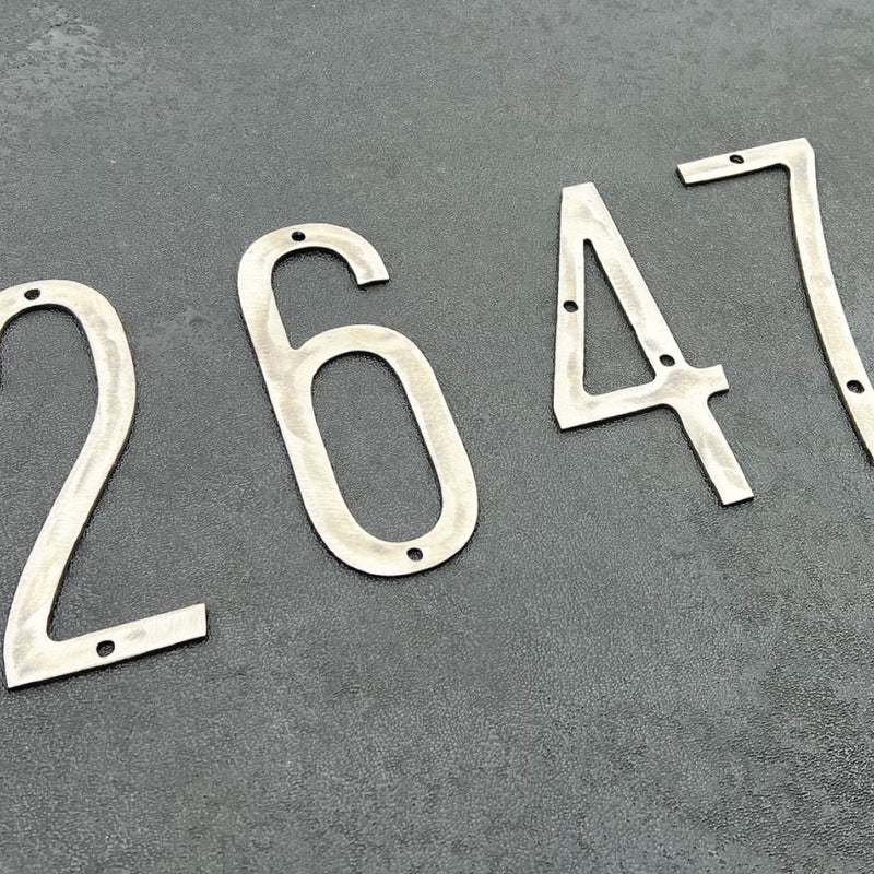 Steel Thin House Numbers - Small