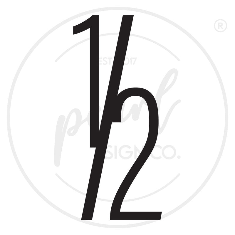 Thin Modern House Numbers - Medium