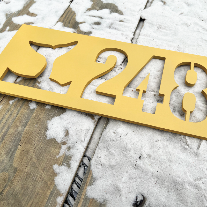 Coastal Themed House Number Sign