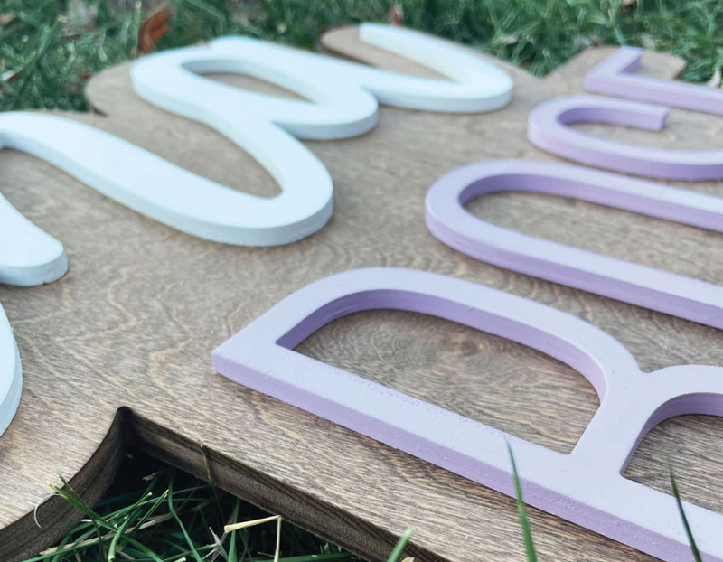 Custom Wood Name Sign for Kid's Room