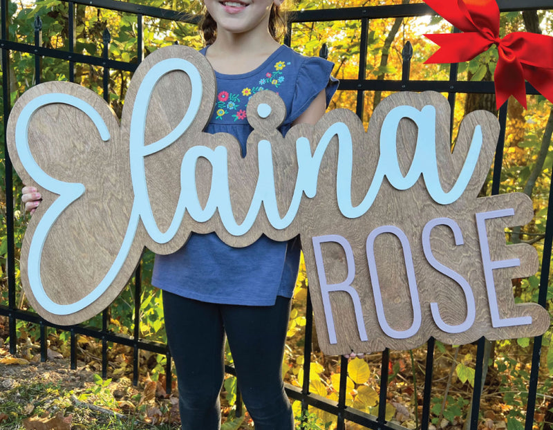 Custom Wood Name Sign for Kid's Room