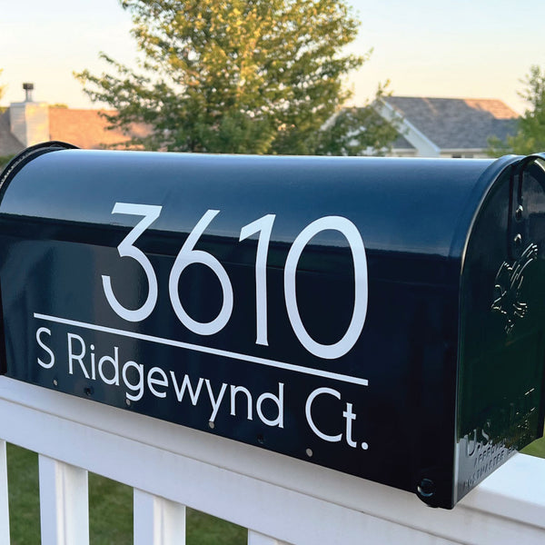 Vinyl Address Decal for Mailbox