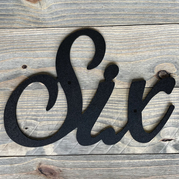 Cursive Script House Numbers