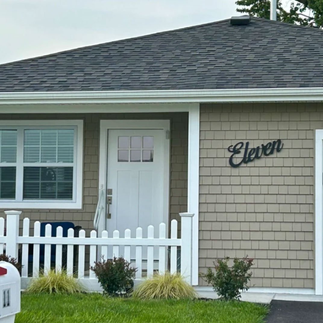 Script Huse Numbers Cursive House Numbers - All Sizes – Pearl Sign Co