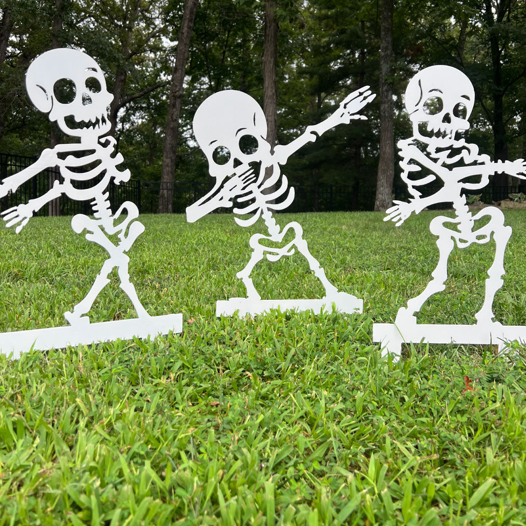 Letrero de metal para jardín con fantasma de Halloween