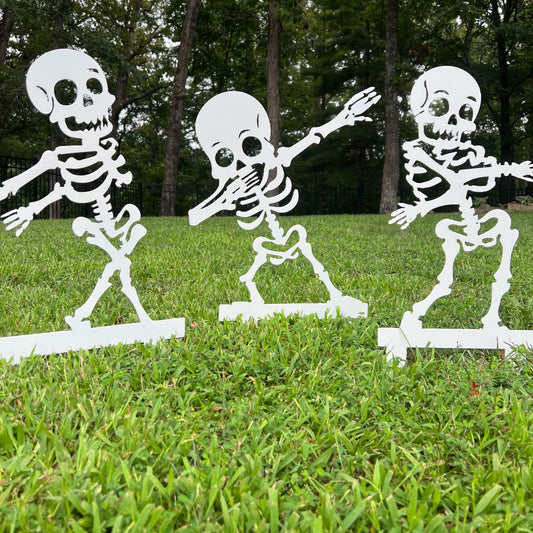 Letrero de metal para jardín con fantasma de Halloween