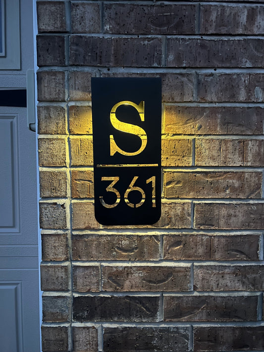 Address Plaque with Light